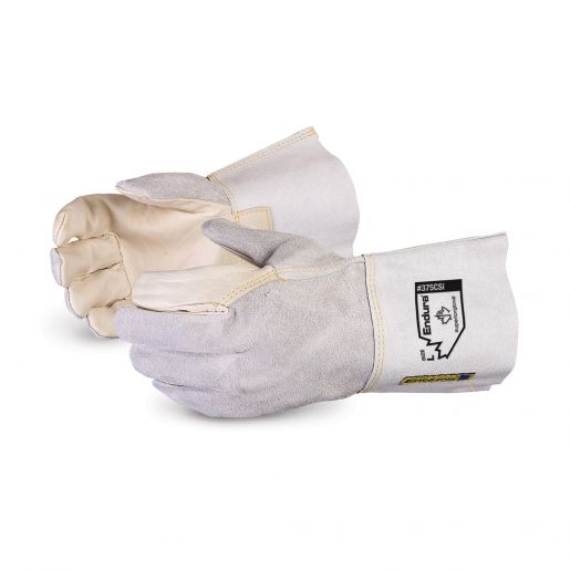 Superior Gloves Endura Cowgrain Palm / Split leather back 4" cuff