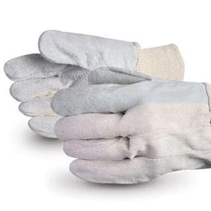 Economy Split Leather Palm & Index Finger Glove, Cotton Back, Knit Wri – Mr  O Supply Inc
