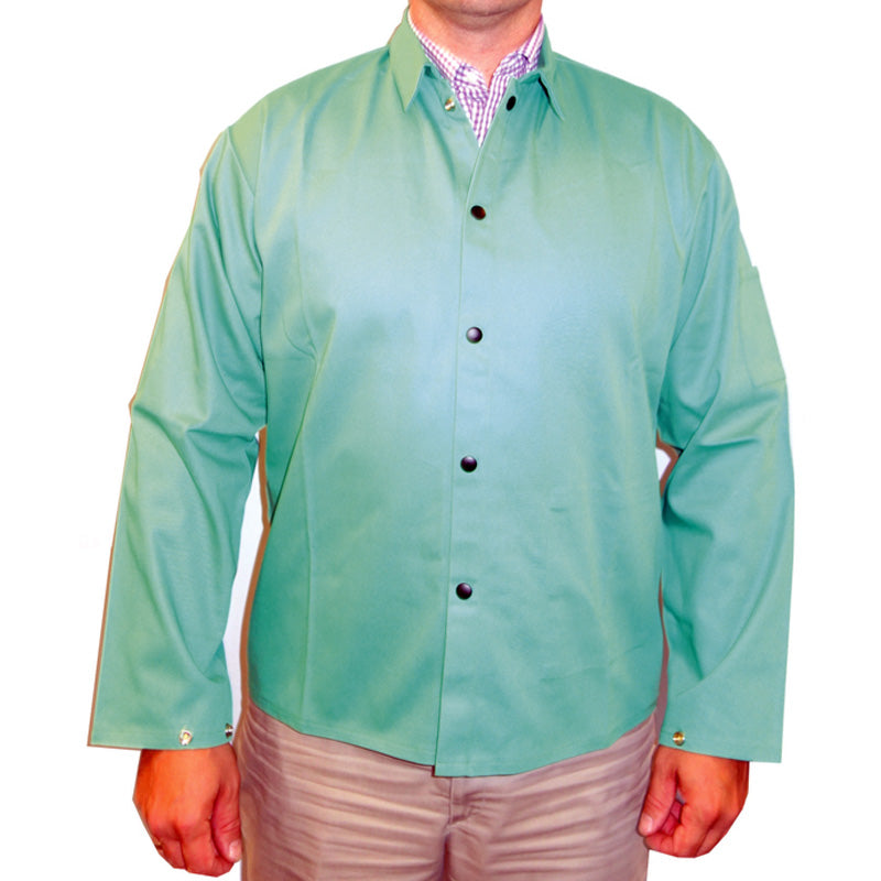 powerweld-fr-welding-jacket-9oz-fr-cotton-green