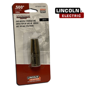 Lincoln Mig Nozzle for Magnum Pro 100L Thread-on Flush - 1/2" (0.5") ID - 1/PackLINCKP3075-1-50F